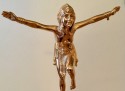 French Art Deco Egyptian Revival Bronze Statue in Gold