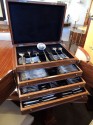 Christofle Art Deco  Silver Set in Wooden Chest