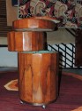 Art Deco Fluted Round Stack Bar Cart