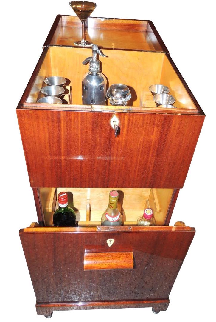 Art Deco Flip Cocktail Cabinet