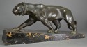 Cubist Art Deco Panther Bronze signed Elsouk