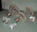 Silver and Crystal Decanter Trio