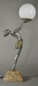 French Art Deco Statue Lamp by Balleste