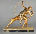 Limousin Art Deco Hoop Dancer and Dog
