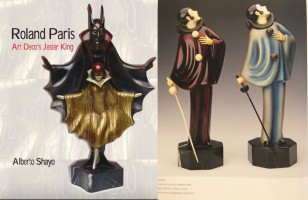 Roland Paris Bronze & Ivory PAGLIACCI clown statue