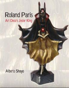 Roland Paris Bronze & Ivory PAGLIACCI clown statue