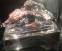 Art Deco Lumiere Desk Light with Swine or Boar in the style of Baccarat Crystal