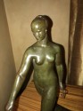 Art Deco Sculpture by Raymond Leon Rivoire Titled  'FEMME AU LEVRIER' 