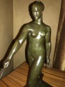Art Deco Sculpture by Raymond Leon Rivoire Titled  'FEMME AU LEVRIER' 