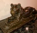French Art Deco Lioness Large Bronze by Maurice Prost