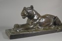 French Art Deco Large Maurice Prost Bronze Lioness