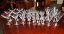 Art Deco Cocktail Glassware 30 Pieces in Wave Pattern