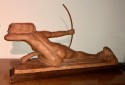 Art Deco French Statue Penthesilea Queen of the Amazons, signed Marcel Bouraine Large