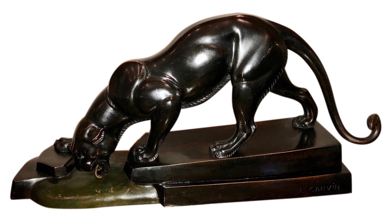 L. Art Deco Sculpture Bronze Black Patina | Just Added | Art Deco Collection