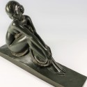 Art Deco French Bronze Seated Nude by Amedeo Gennarelli c1925