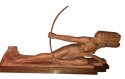 Art Deco French Statue Penthesilea Queen of the Amazons, signed Marcel Bouraine Large