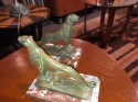 French Art Deco Panther Leopard Bookends by Maurice Frecourt, 1930 Statue