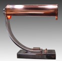 Gilbert Rohde Machine Age Art Deco Chrome & Copper Table Desk Lamp