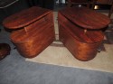 Art Deco Rosewood Pair of Nightstands with Streamline Curves