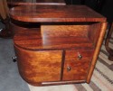Art Deco Rosewood Pair of Nightstands with Streamline Curves