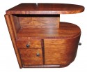 Art Deco Rosewood Pair of  Nightstands with Streamline Curves