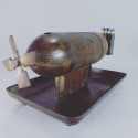 German Zeppelin Torpedo Bomb Cigarette Dispenser Cigar Cutter Cocktail 