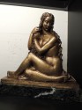 Art Deco Sculpture of Golden Girl with  Stylized Cascading Curls