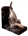 Marcel Bouraine Art Deco Bronze Bird Bookends