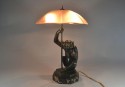 Max Le Verrier Bronze Seated Monkey Statue Light Rare model French