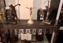 Art Deco Grand Iron and Marble Console, style of Edgar Brandt