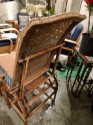 Art Deco Woven Wicker Chaise Longue