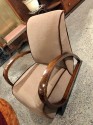 Pair French Art Deco Bent Wood Custom Upholstered Chairs