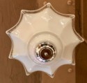 Art Deco Murano style Glass with Chrome Hardware