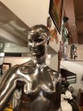 Art Deco Sculpture by Raymond Leon Rivoire Titled 'FEMME AU LEVRIER'