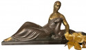 French Art Deco Golden Bronze Sculpture by Gaston Beguin