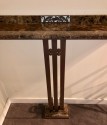 Art Deco Custom Iron and Marble Console Table 