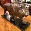 French Art Deco Sculpture of a Walking Lion by Max Le Verrier