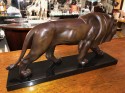 French Art Deco Sculpture of a Walking Lion by Max Le Verrier