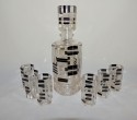 Art Deco Czech Decanter and Glasses