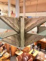 Modernist French Nickel and Glass Geometric Art Deco Chandelier