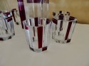 Art Deco Czech Whiskey Decanter and Glass Set 