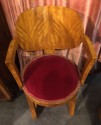 Art Deco Sculpted Wood Office or Side Chair