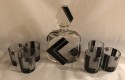 Czech Art Deco Whiskey Set Decanter and Glasses