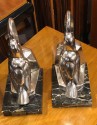 Toucan Birds Silver Bronzed Bookends by Louis Fontinelle