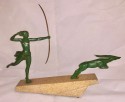 Art Deco Diana Huntress and Leaping Gazelle  by Le Verrier