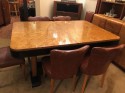 Art Deco Dining Room Wood Table with Matching Buffet