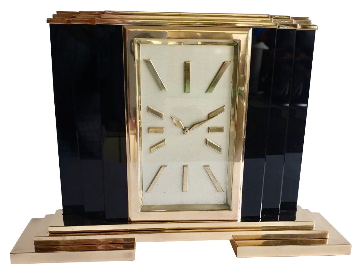 French UTI Art Deco Clock Modernist Clock Ultra Rare