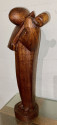 Ferdinand Parpan Art Deco Wood Sculpture Cubist Violinist