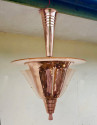 Art Deco Copper and Glass Chandelier by Petitot