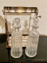 Silver and Glass Tantalus Cocktail Decanter